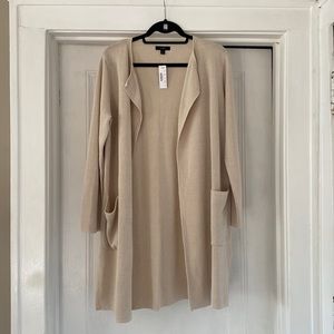 Tan long sweater jacket